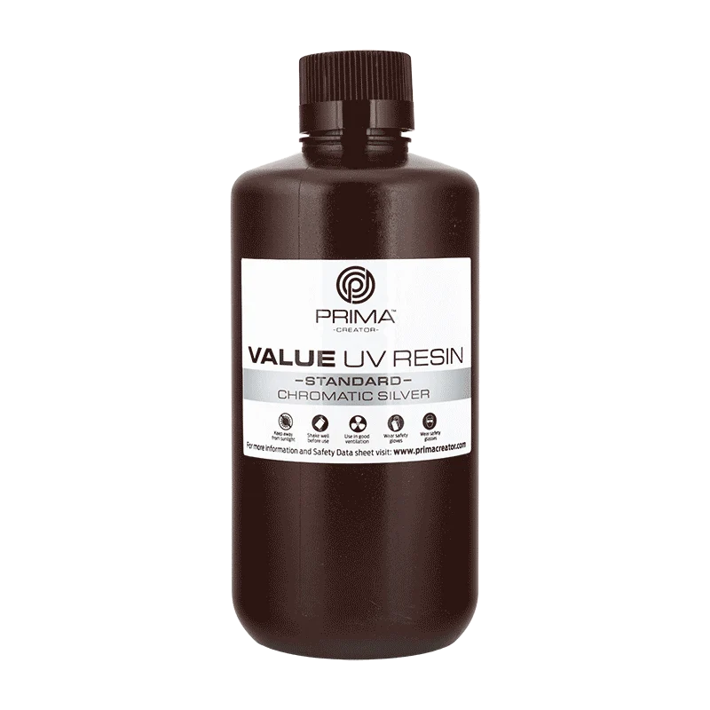 PrimaCreator Value UV/DLP Harz - 1 kg - Chromatisches Silber