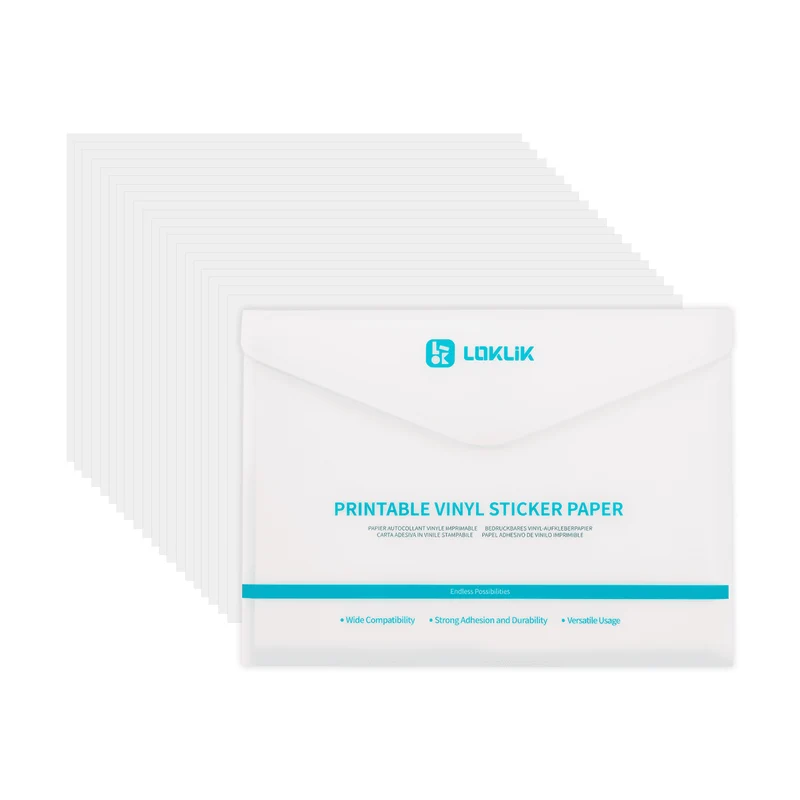 Mattes Vinyl Stickerpapier A4 – bedruckbar, 20 Blatt für Aufkleber