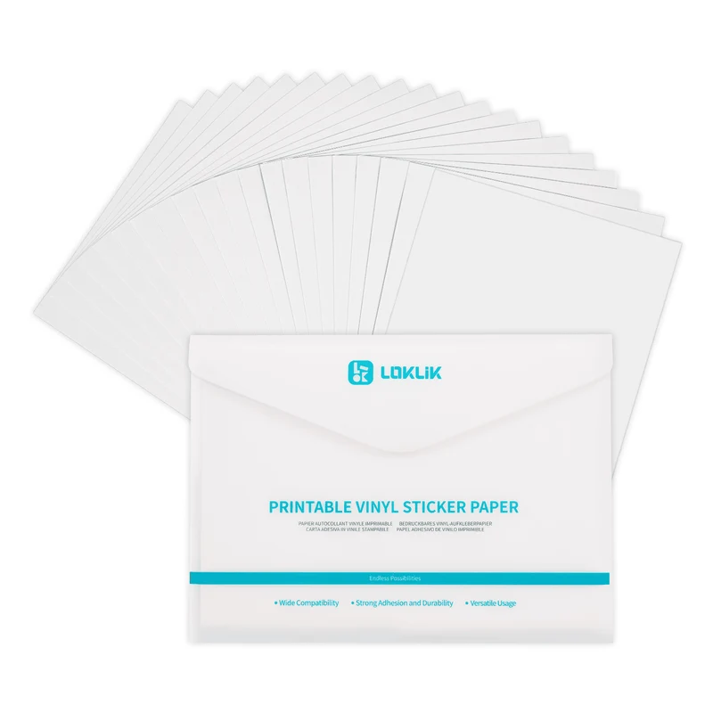 Mattes Vinyl Stickerpapier A4 – bedruckbar, 20 Blatt für Aufkleber