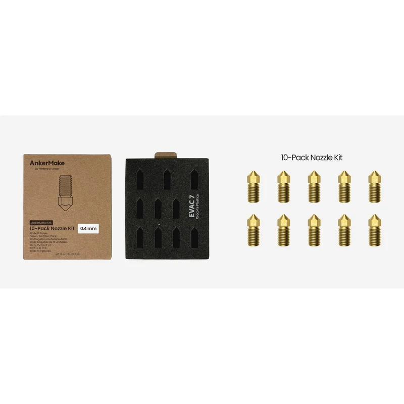 AnkerMake M5/M5C Messing-Düsen-Set 0,4mm - 10 Stück