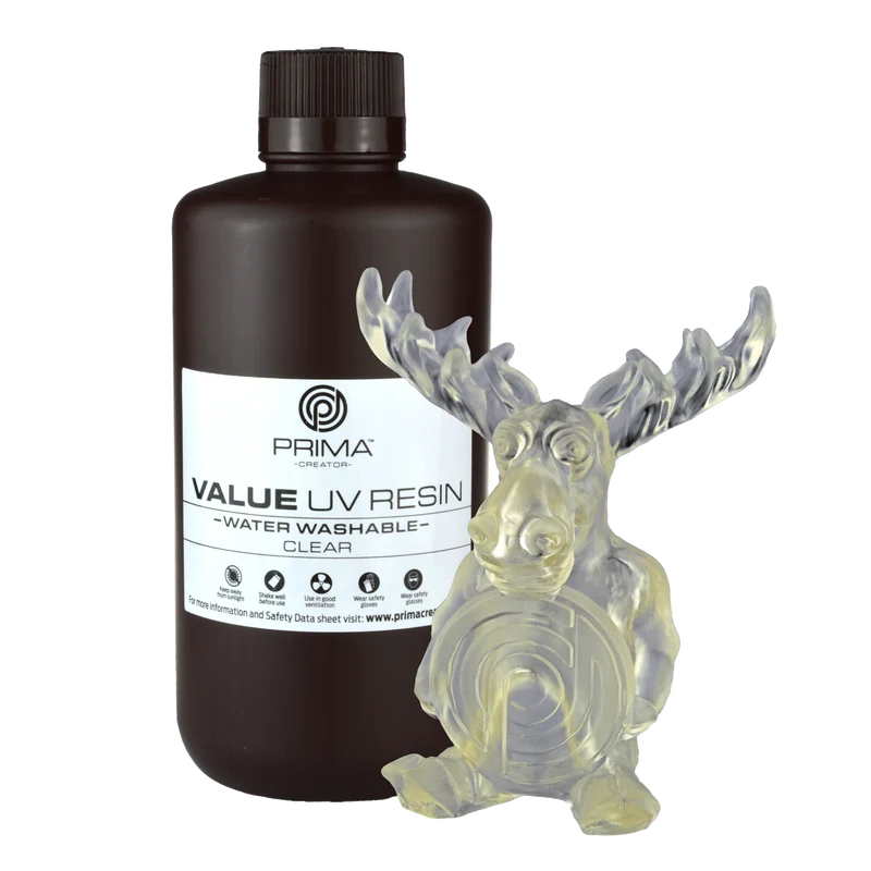 PrimaCreator Value Water Washable UV Resin - 1000 ml - Clear