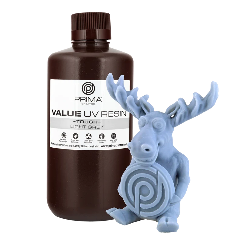 PrimaCreator Value Tough UV Resin (ABS Like) - 1000 ml - Light Grey