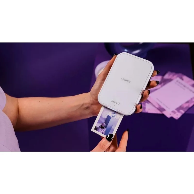 Canon Zoemini 2 Tragbarer Farbfotodrucker Weiß + ZP-2030, 5x7,6cm, 20 Blatt