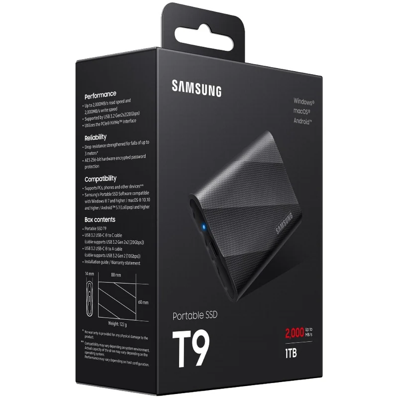 Samsung Portable SSD T9 1TB schwarz