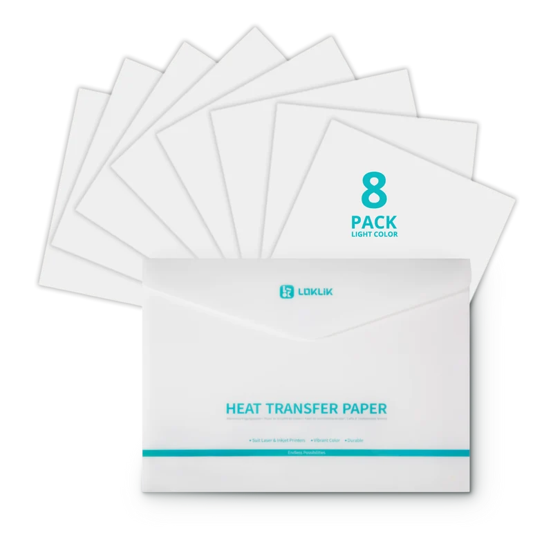 LOKLiK Hitzetransferpapier - Light - 8er Pack