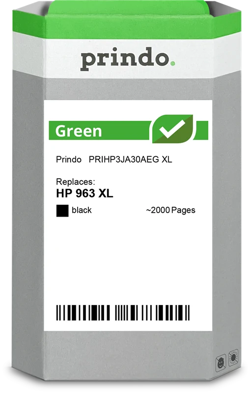 Prindo Green XL Druckerpatrone kompatibel mit HP 963 XL Schwarz