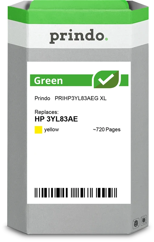 Prindo Green XL Druckerpatrone kompatibel mit HP 912 XL Gelb