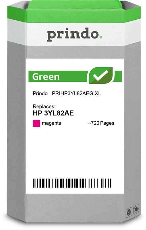 Prindo Green XL Druckerpatrone kompatibel mit HP 912 XL Magenta