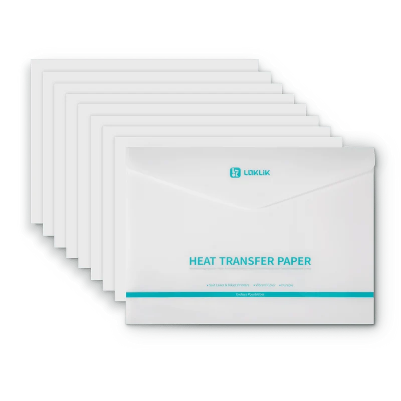 LOKLiK Hitzetransferpapier - Dunkel - 8er Pack