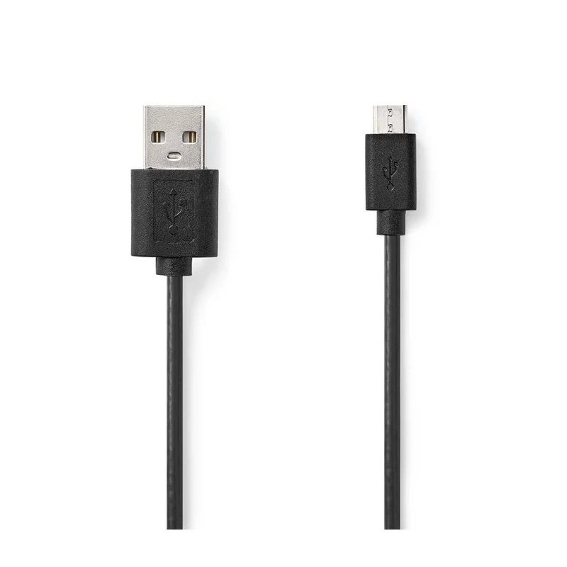 Nedis USB Micro-B Male Kabel 2.0 1.00m schwarz