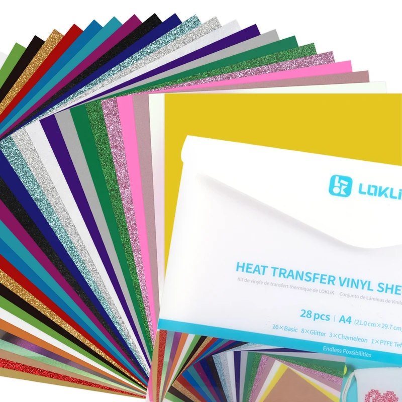LOKLiK Heat Transfer Vinyl Bundle – 30 A4 Flexfolien