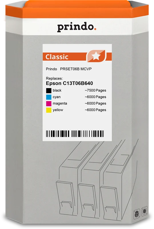 Prindo Classic Multipack kompatibel mit Epson 113 Schwarz/Cyan/Magenta/Gelb