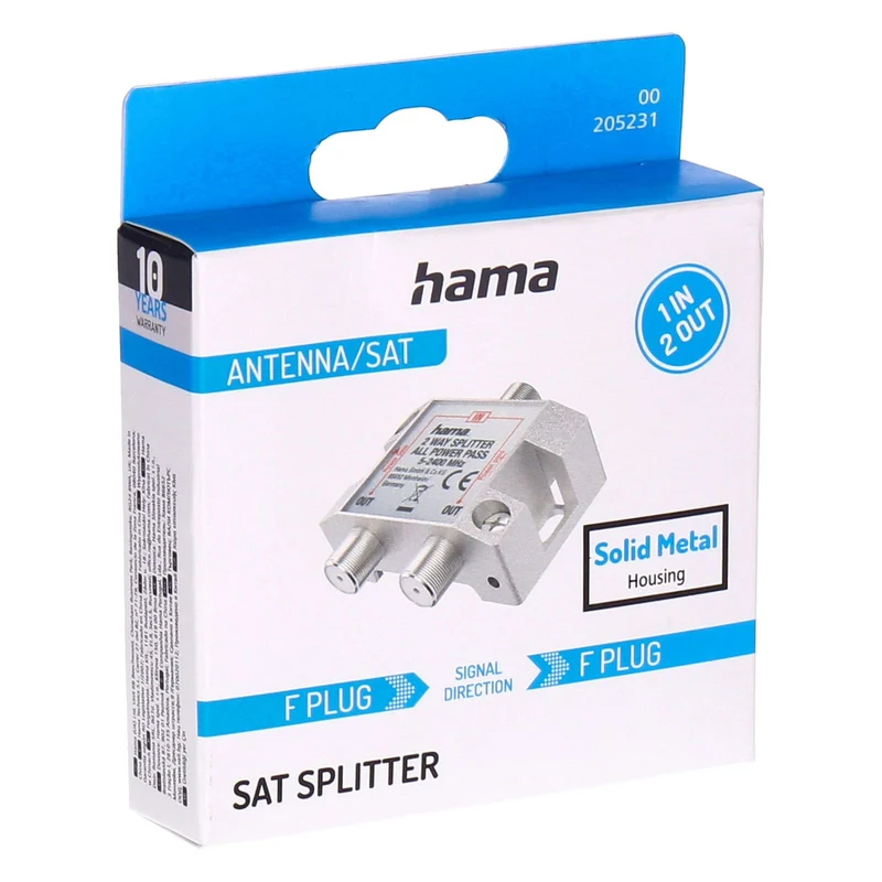 Hama 00205231 Kabelspalter oder -kombinator Kabelsplitter Silber