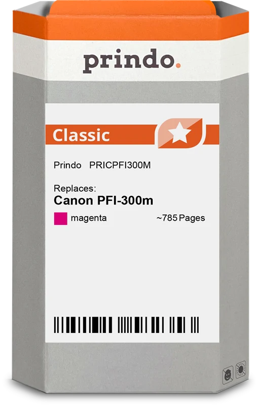 Prindo Classic Druckerpatrone kompatibel mit Canon PFI-300m Magenta
