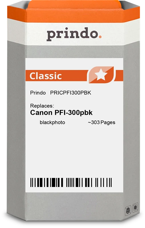 Prindo Classic Druckerpatrone kompatibel mit Canon PFI-300pbk Photo Black