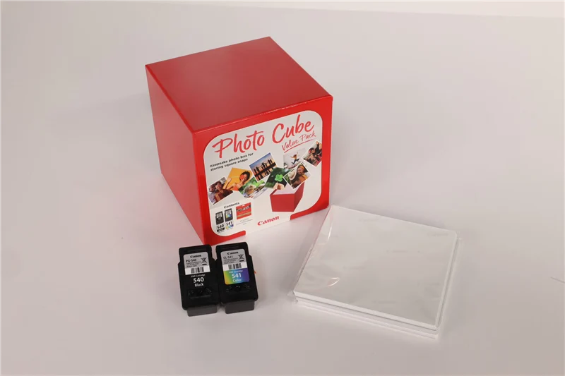 Canon PG-540+CL-541 Schwarz/mehrere Farben Value Pack + 13x13 cm Fotopapier 40 Blatt