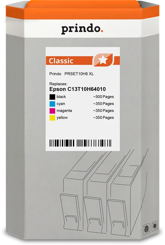 Prindo Classic XL Multipack kompatibel mit Epson 604XL Multipack Schwarz/Cyan/Magenta/Gelb