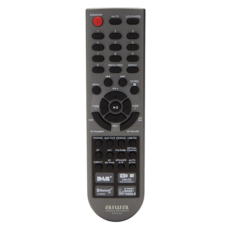 Aiwa AMR-200DAB BK Vollverstärker 200W, BT, USB Schwarz