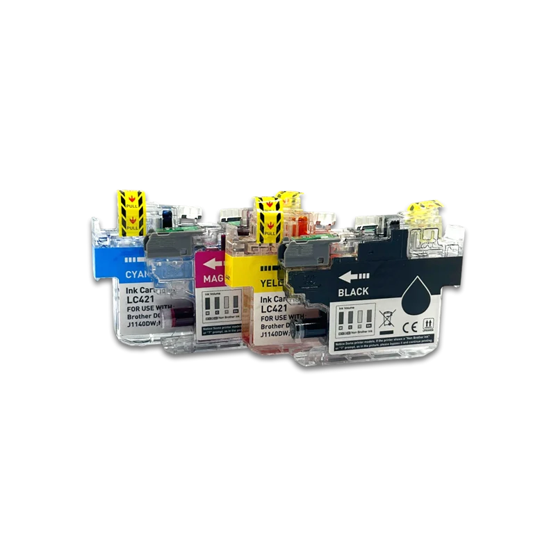 Prindo Classic Multipack kompatibel mit Brother LC-421 Multipack Schwarz/Cyan/Magenta/Gelb