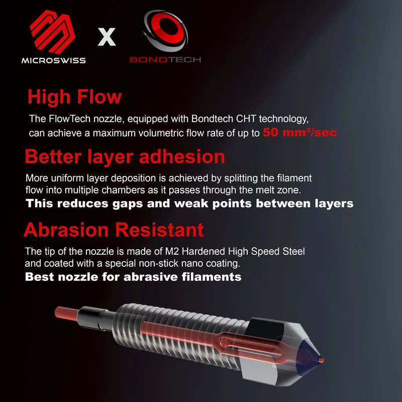 FlowTech CHT High Flow Düse für 3D-Druck