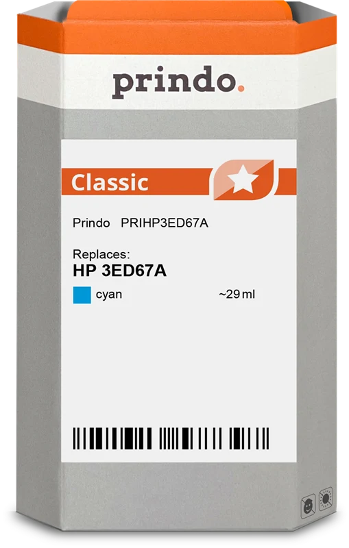 Prindo Classic Druckerpatrone kompatibel mit HP 712 Cyan