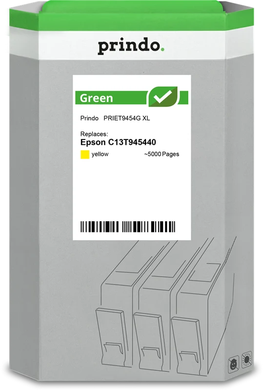 Prindo Green XL Druckerpatrone kompatibel mit Epson T9454 XL Gelb