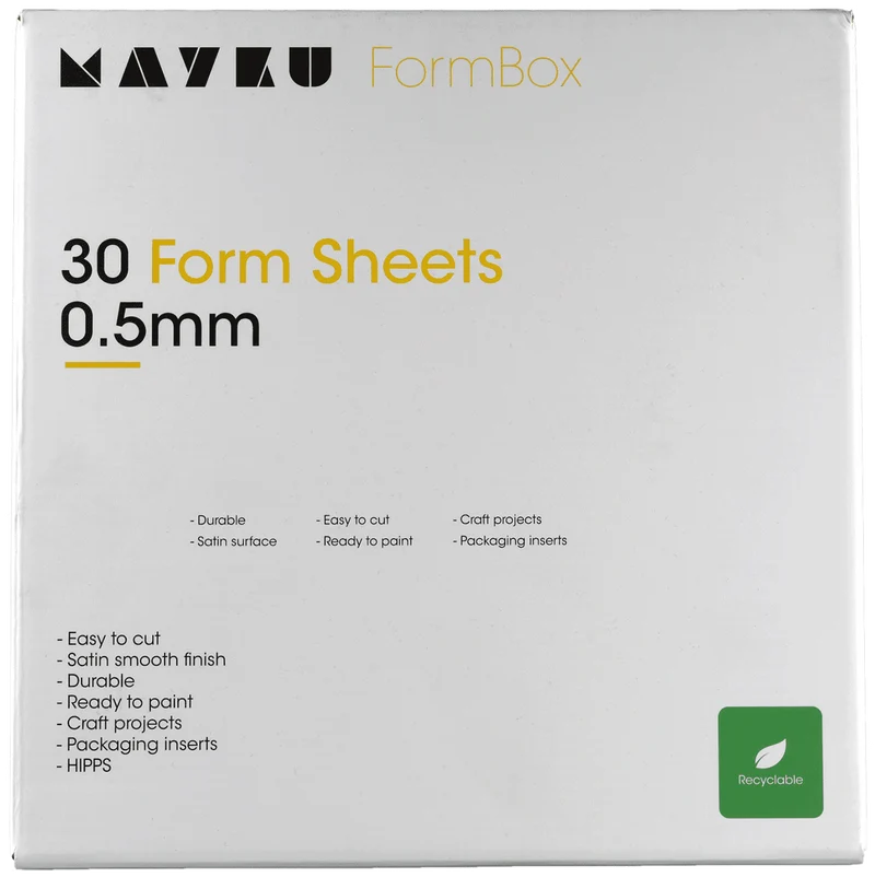 Mayku FormBox Form Sheets – 30er Pack (0,5 mm Weiß)