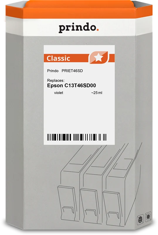 Prindo Classic Druckerpatrone kompatibel mit Epson T46SD Violett