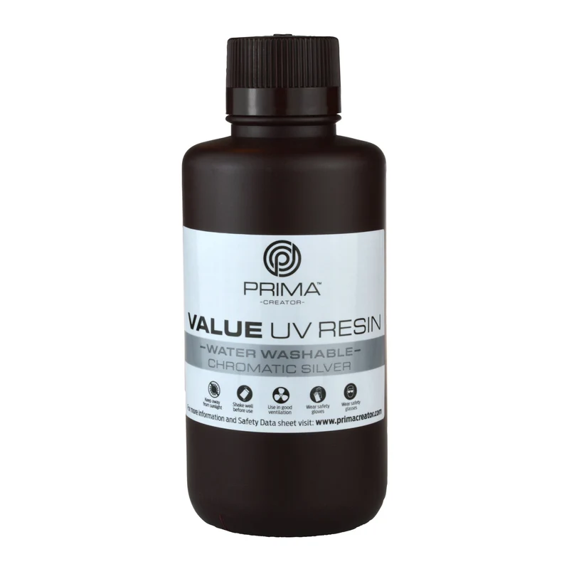 PrimaCreator Value water washable UV-Harz - 500 ml - Chromatic Silver