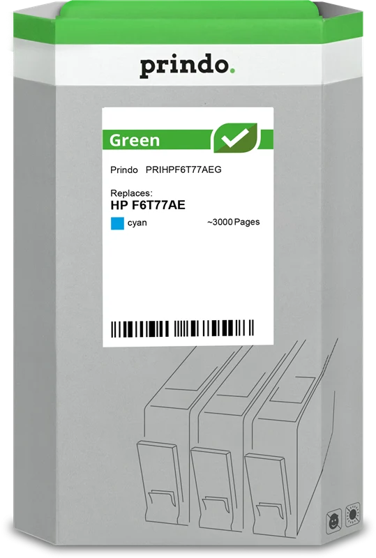 Prindo Green Druckerpatrone kompatibel mit HP 913A Cyan