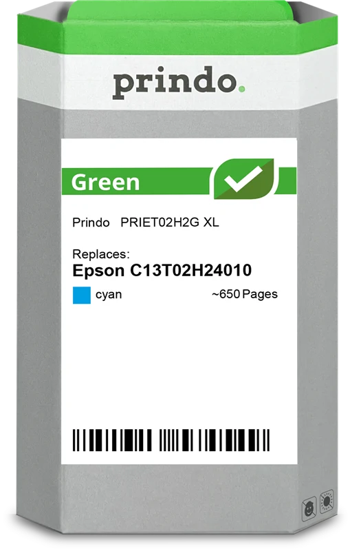 Prindo Green XL Druckerpatrone kompatibel mit Epson 202XL Cyan