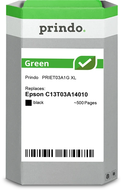 Prindo Green XL Druckerpatrone kompatibel mit Epson 603XL Schwarz