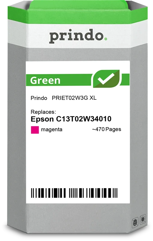 Prindo Green XL Druckerpatrone kompatibel mit Epson 502XL Magenta