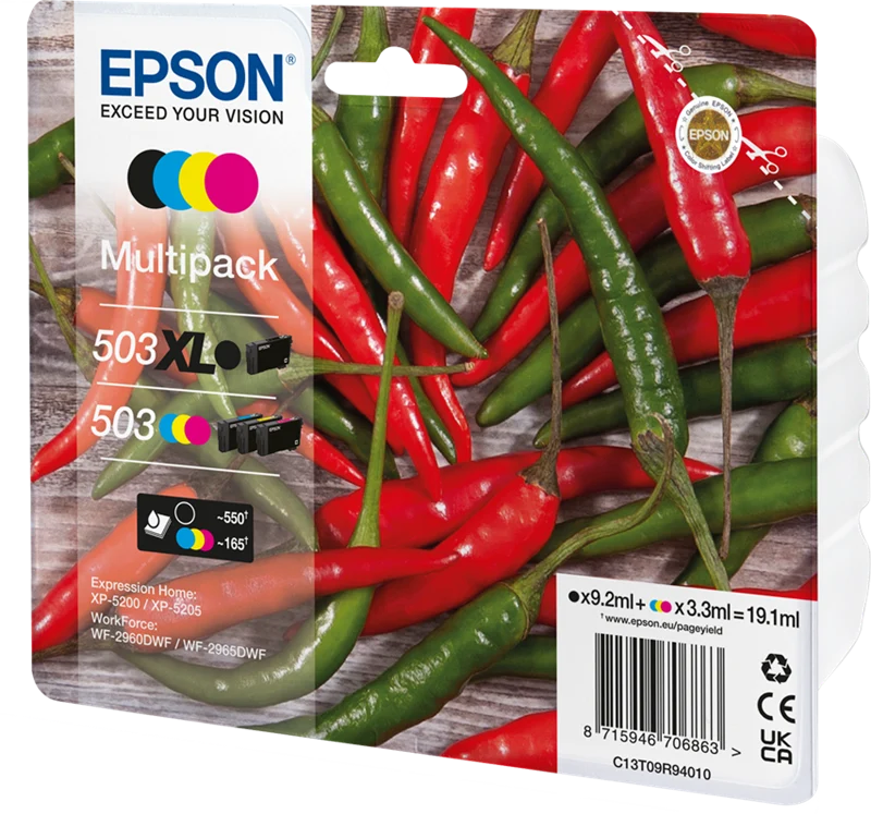 Epson 503XL+503 Multipack Schwarz/Cyan/Magenta/Gelb