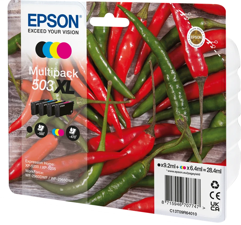 Epson 503 XL Multipack Schwarz/Cyan/Magenta/Gelb