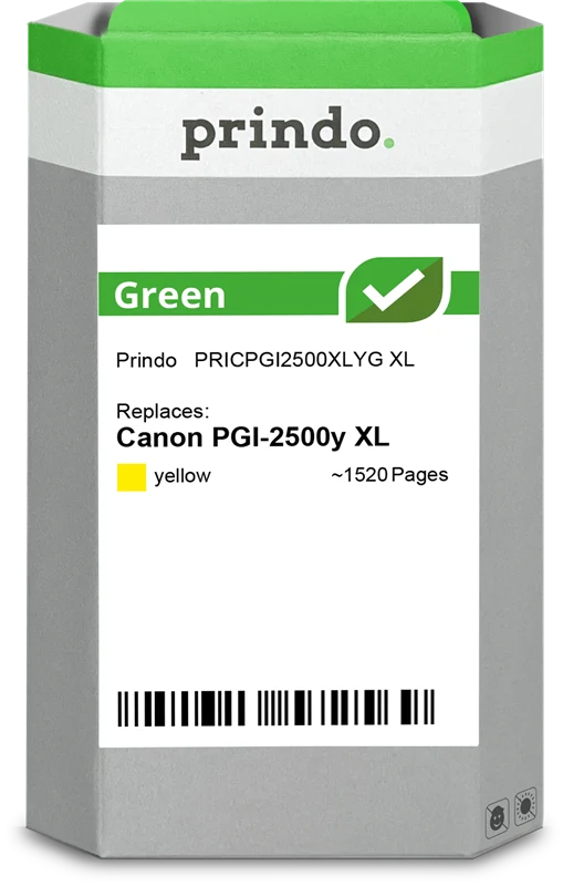 Prindo Green XL Druckerpatrone kompatibel mit Canon PGI-2500y XL Gelb