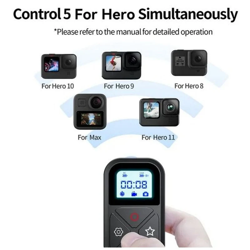 Telesin Bluetooth-Fernbedienung für GoPro 11/10/9/8/Max inklusive Handschlaufe