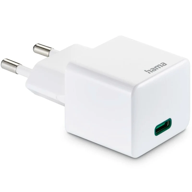 Hama Mini-Ladegerät USB-C 20W - Weiß