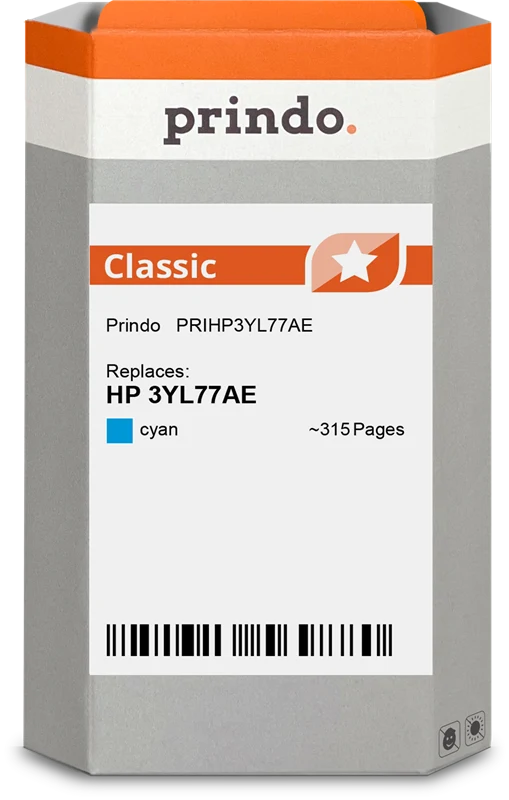 Prindo Classic Druckerpatrone kompatibel mit HP 912 Cyan