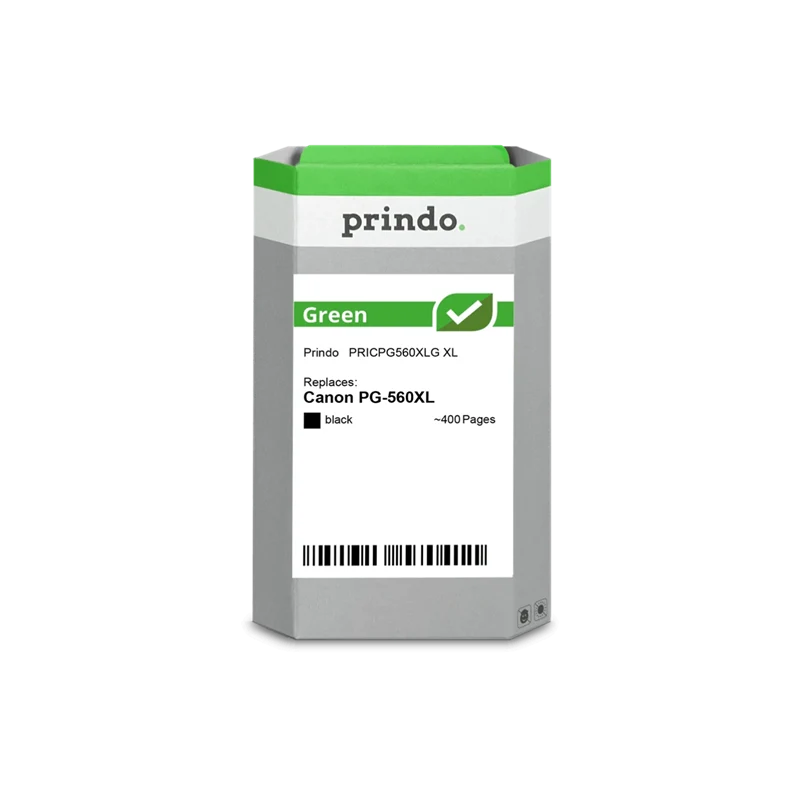 Prindo Green XL Druckerpatrone kompatibel mit Canon PG-560XL Schwarz