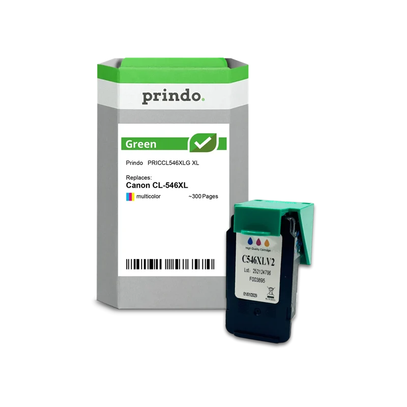 Prindo Green XL Druckerpatrone kompatibel mit Canon CL-546XL mehrere Farben
