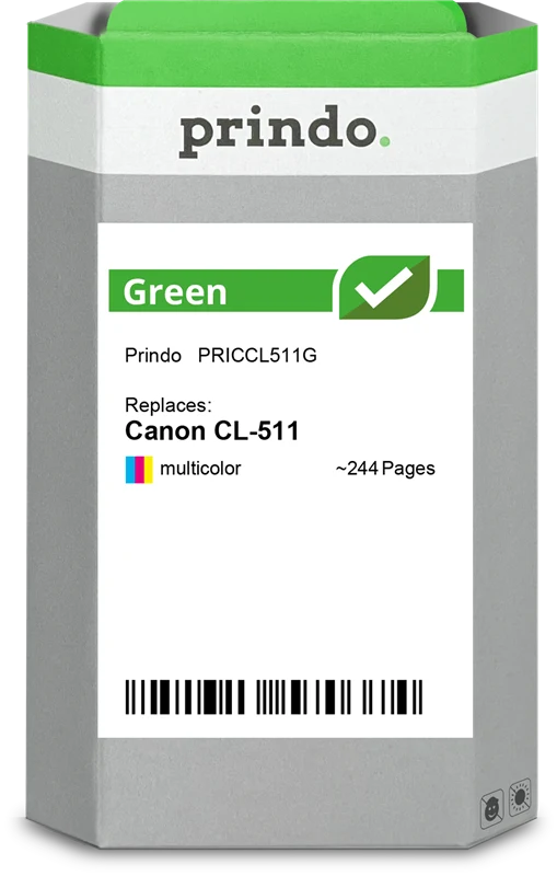 Prindo Green Druckerpatrone kompatibel mit Canon CL-511 mehrere Farben