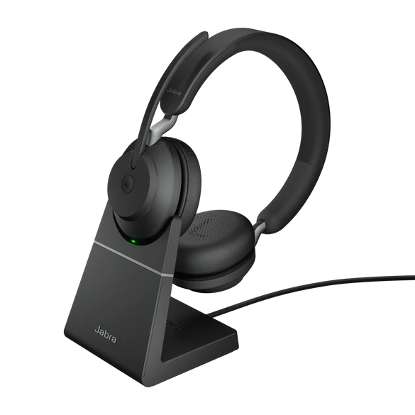 Jabra Headset Evolve2 65 MS Duo, inkl. Link 380a & Ladestation Schwarz