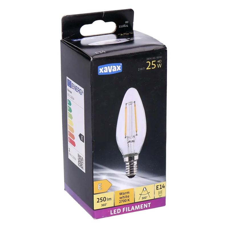 LED-Filament E14, 250lm Kerze