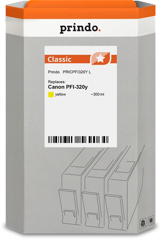 Prindo Classic L Druckerpatrone kompatibel mit Canon PFI-320y Gelb