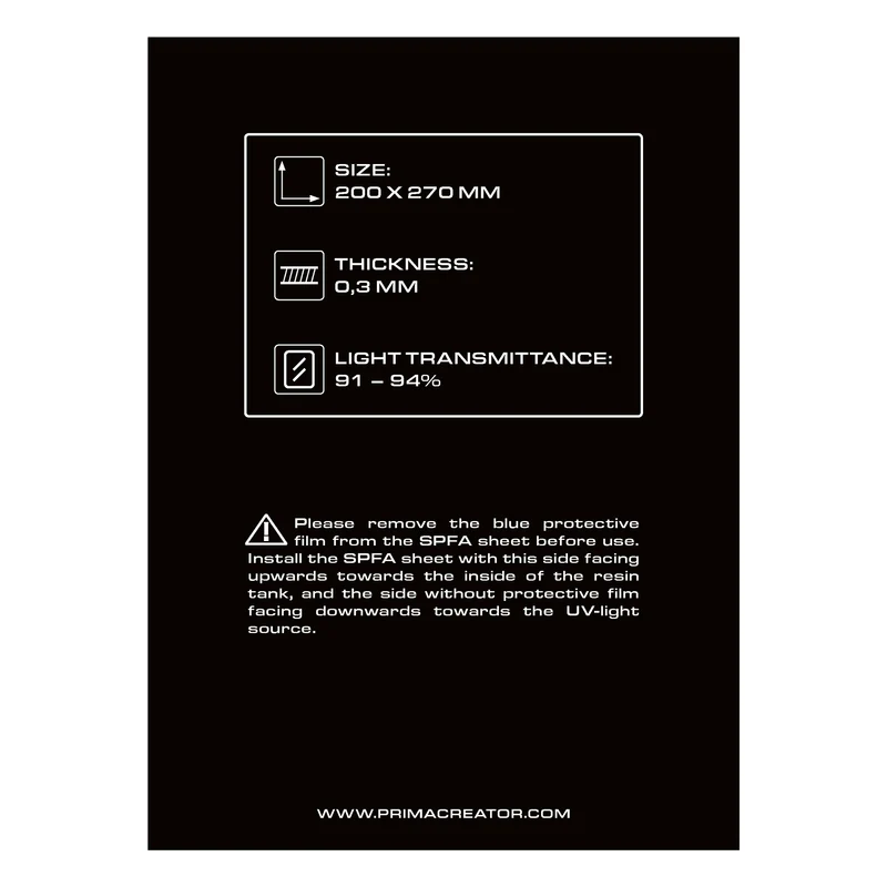 PrimaCreator SPFA Film Sheet 200 x 270 mm