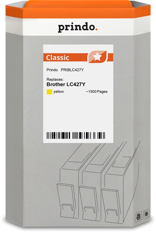 Prindo Classic Druckerpatrone kompatibel mit Brother LC427Y Gelb