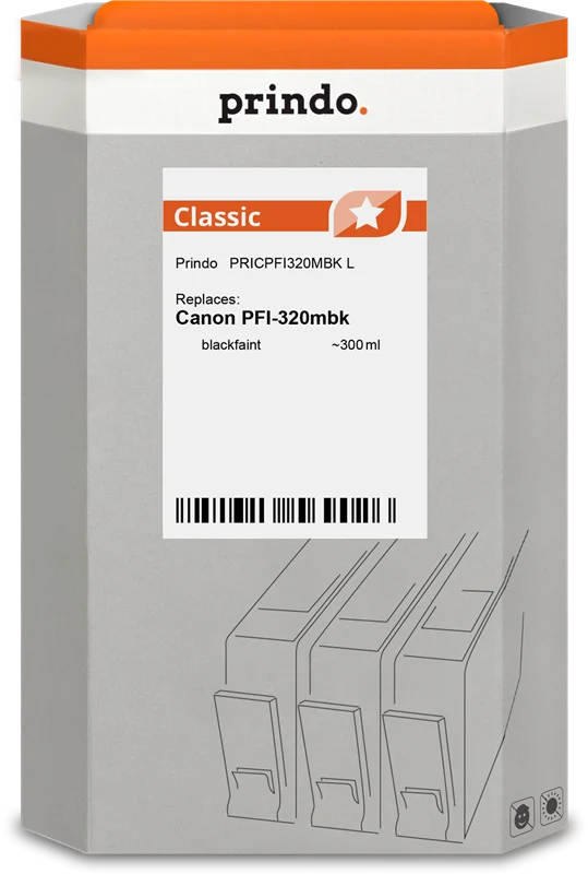 Prindo Classic L Druckerpatrone kompatibel mit Canon PFI-320mbk SchwarzMatt