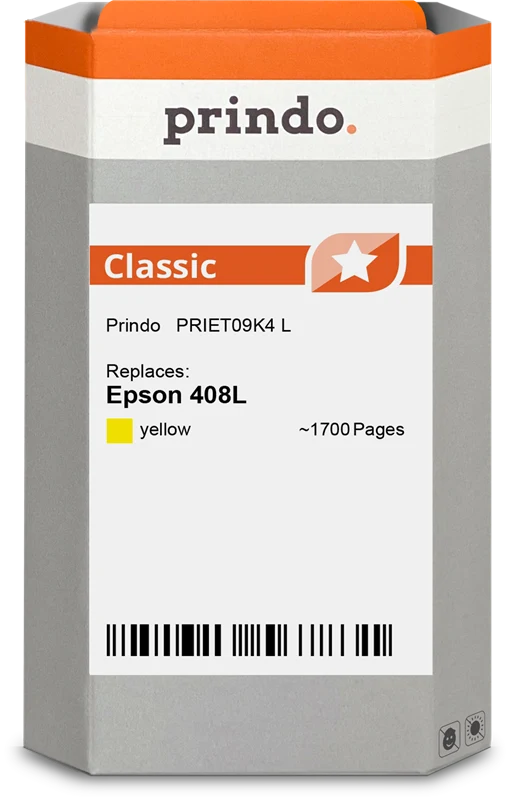 Prindo Classic L Druckerpatrone kompatibel mit Epson 408L Gelb