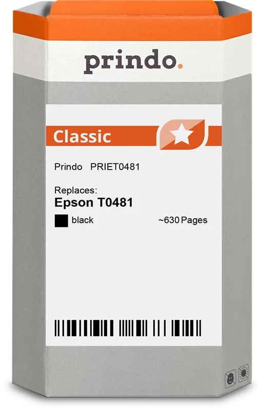 Prindo Classic Druckerpatrone kompatibel mit Epson T0481 Schwarz